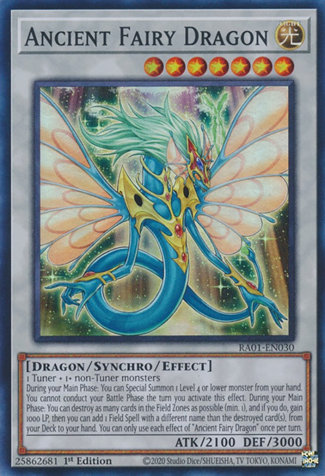 Ancient Fairy Dragon [RA01-EN030] Super Rare | Arkham Games and Comics