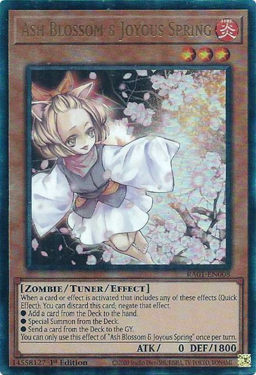 Ash Blossom & Joyous Spring [RA01-EN008] Prismatic Ultimate Rare | Arkham Games and Comics