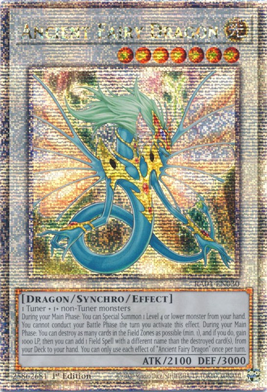 Ancient Fairy Dragon [RA01-EN030] Quarter Century Secret Rare | Arkham Games and Comics