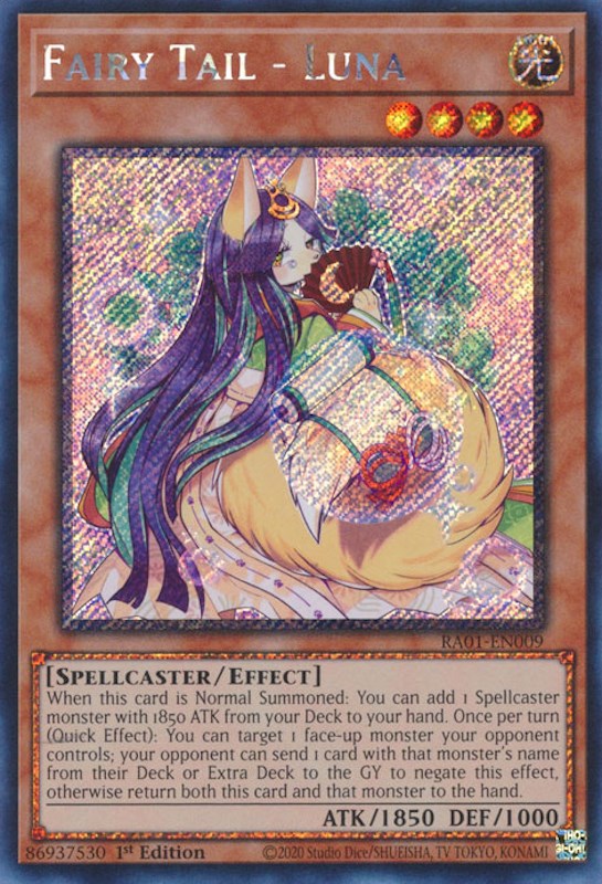 Fairy Tail - Luna [RA01-EN009] Platinum Secret Rare | Arkham Games and Comics