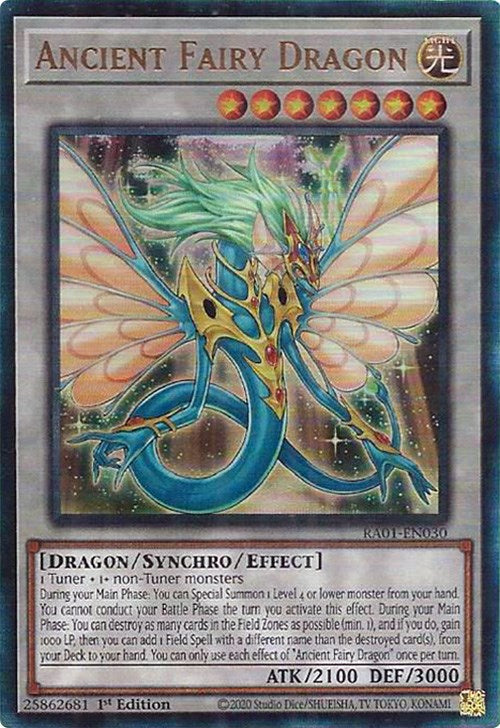 Ancient Fairy Dragon [RA01-EN030] Prismatic Ultimate Rare | Arkham Games and Comics