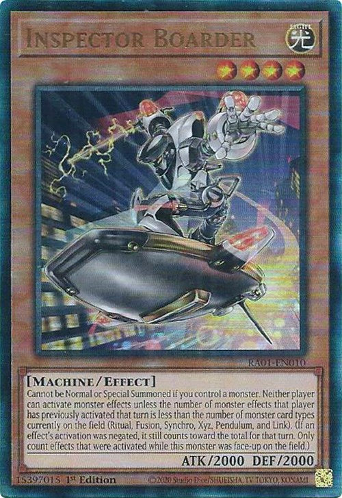 Inspector Boarder [RA01-EN010] Prismatic Ultimate Rare | Arkham Games and Comics