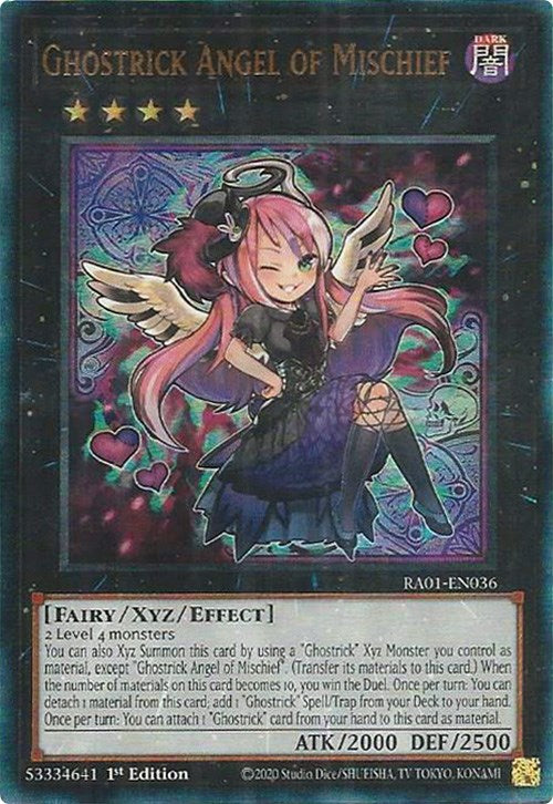 Ghostrick Angel of Mischief [RA01-EN036] Prismatic Ultimate Rare | Arkham Games and Comics