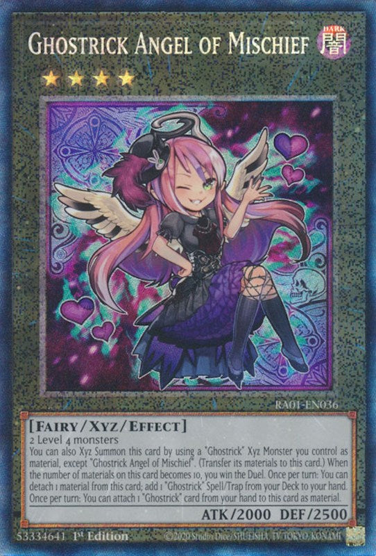 Ghostrick Angel of Mischief [RA01-EN036] Prismatic Collector's Rare | Arkham Games and Comics