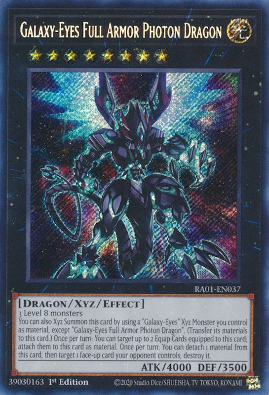 Galaxy-Eyes Full Armor Photon Dragon [RA01-EN037] Secret Rare | Arkham Games and Comics