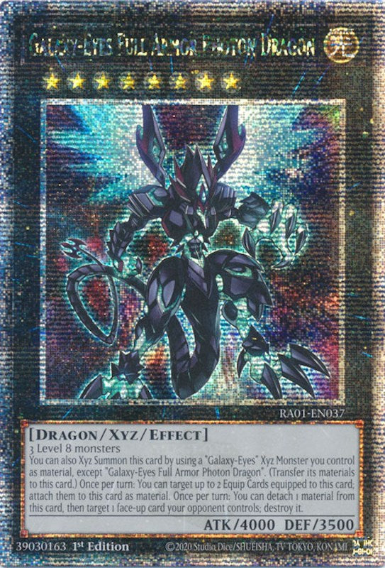 Galaxy-Eyes Full Armor Photon Dragon [RA01-EN037] Quarter Century Secret Rare | Arkham Games and Comics