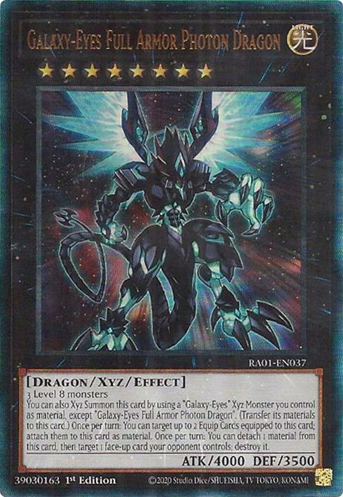 Galaxy-Eyes Full Armor Photon Dragon [RA01-EN037] Prismatic Ultimate Rare | Arkham Games and Comics