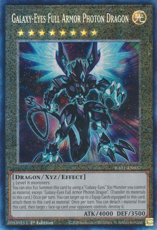 Galaxy-Eyes Full Armor Photon Dragon [RA01-EN037] Prismatic Collector's Rare | Arkham Games and Comics