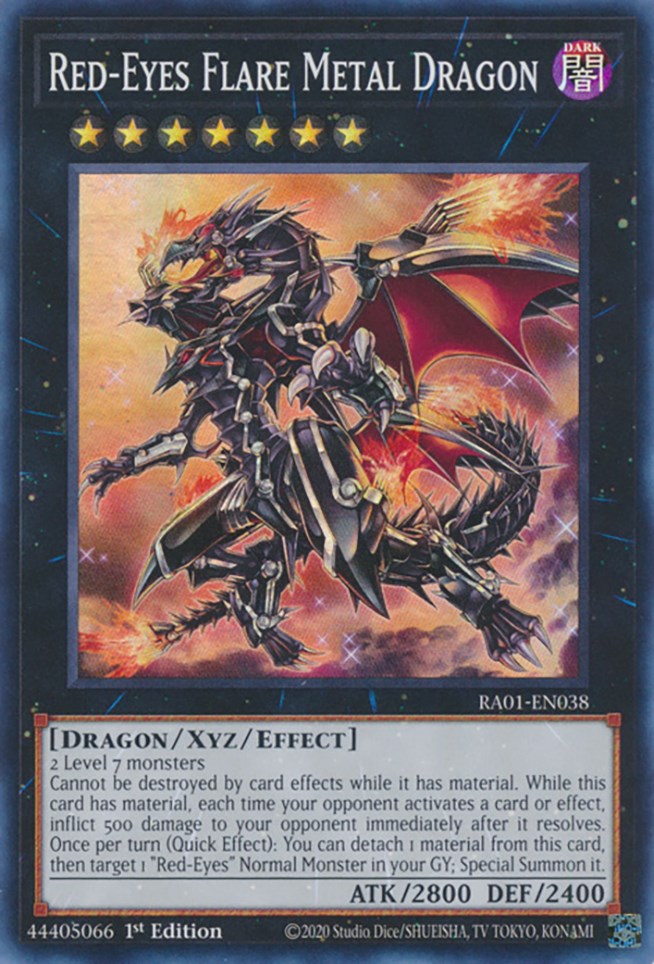 Red-Eyes Flare Metal Dragon [RA01-EN038] Super Rare | Arkham Games and Comics