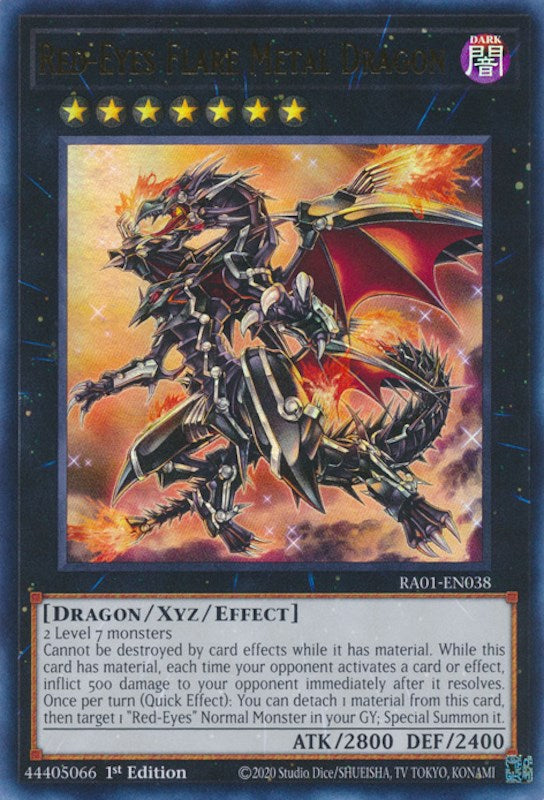 Red-Eyes Flare Metal Dragon [RA01-EN038] Ultra Rare | Arkham Games and Comics