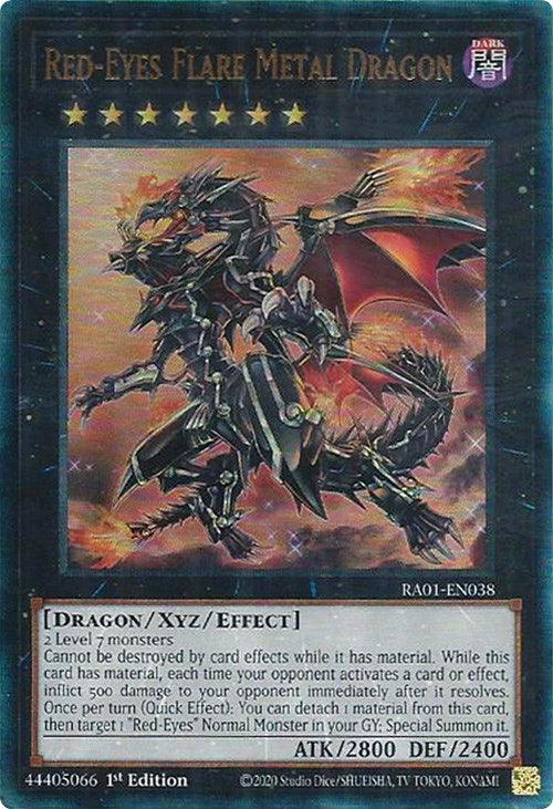 Red-Eyes Flare Metal Dragon [RA01-EN038] Prismatic Ultimate Rare | Arkham Games and Comics