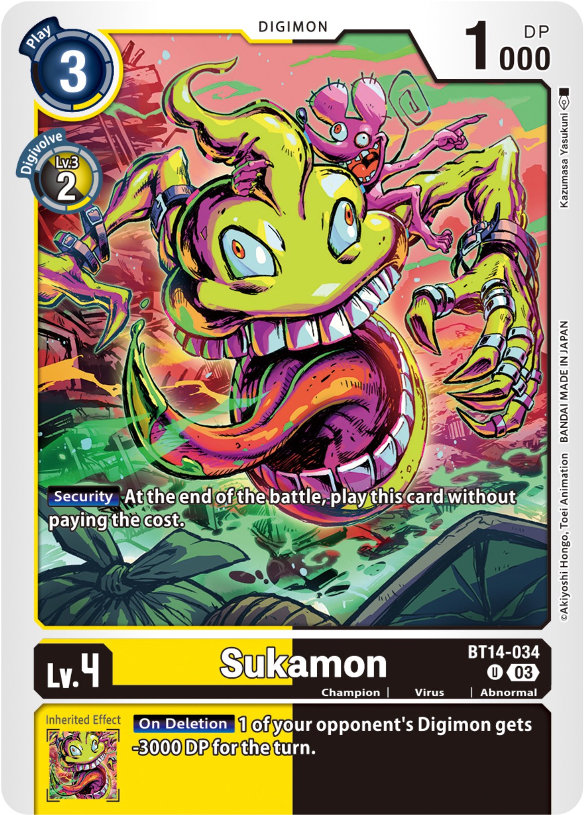 Sukamon [BT14-034] [Blast Ace] | Arkham Games and Comics