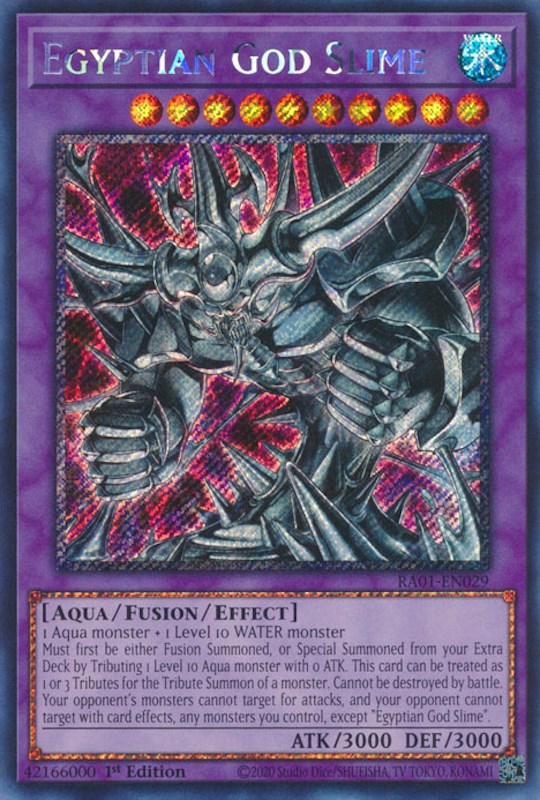 Egyptian God Slime [RA01-EN029] Platinum Secret Rare | Arkham Games and Comics