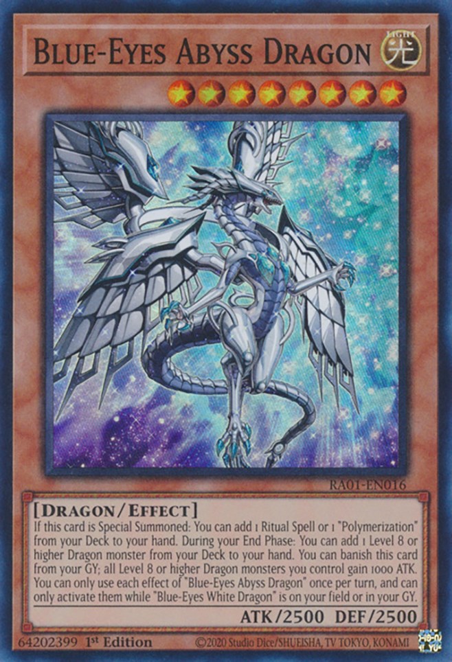 Blue-Eyes Abyss Dragon [RA01-EN016] Super Rare | Arkham Games and Comics