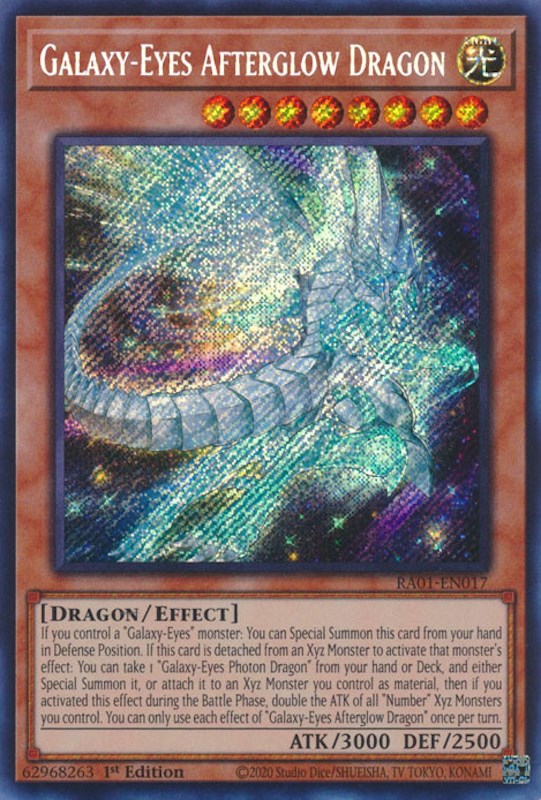 Galaxy-Eyes Afterglow Dragon [RA01-EN017] Secret Rare | Arkham Games and Comics