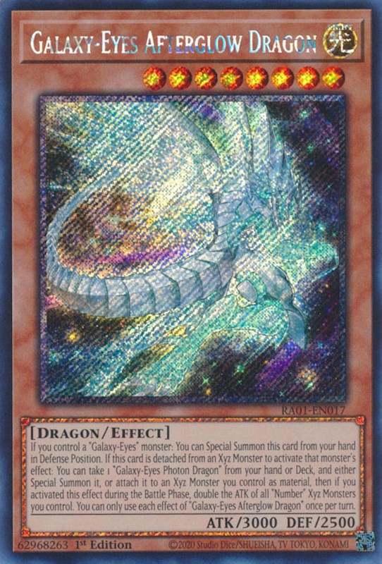 Galaxy-Eyes Afterglow Dragon [RA01-EN017] Platinum Secret Rare | Arkham Games and Comics