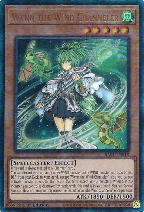 Wynn the Wind Channeler [RA01-EN018] Prismatic Ultimate Rare | Arkham Games and Comics