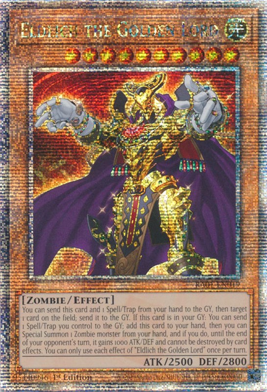 Eldlich the Golden Lord [RA01-EN019] Quarter Century Secret Rare | Arkham Games and Comics