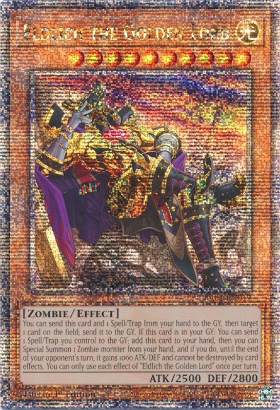 Eldlich the Golden Lord (Alternate Art) [RA01-EN019] Quarter Century Secret Rare | Arkham Games and Comics