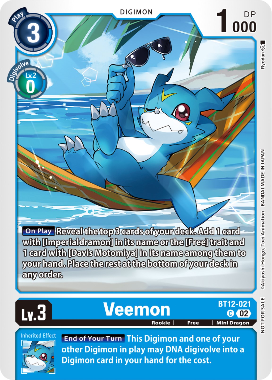 Veemon [BT12-021] (NYCC 2023 Demo Deck) [Across Time] | Arkham Games and Comics