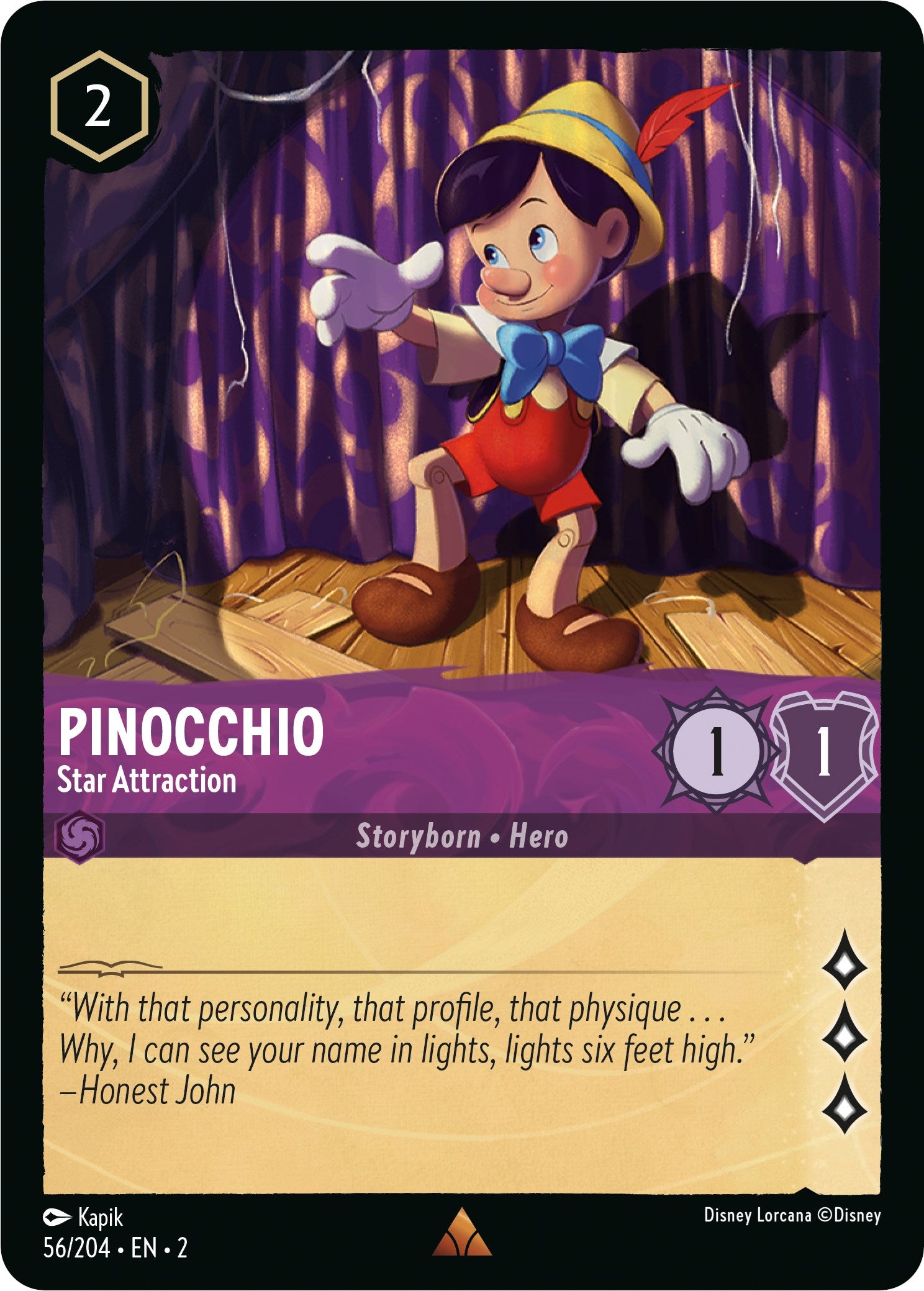 Pinocchio - Star Attraction (56/204) [Rise of the Floodborn] | Arkham Games and Comics
