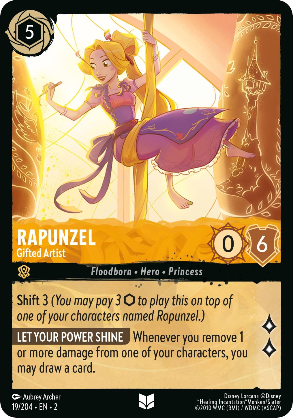 Rapunzel - Gifted Artist (19/204) [Rise of the Floodborn] | Arkham Games and Comics