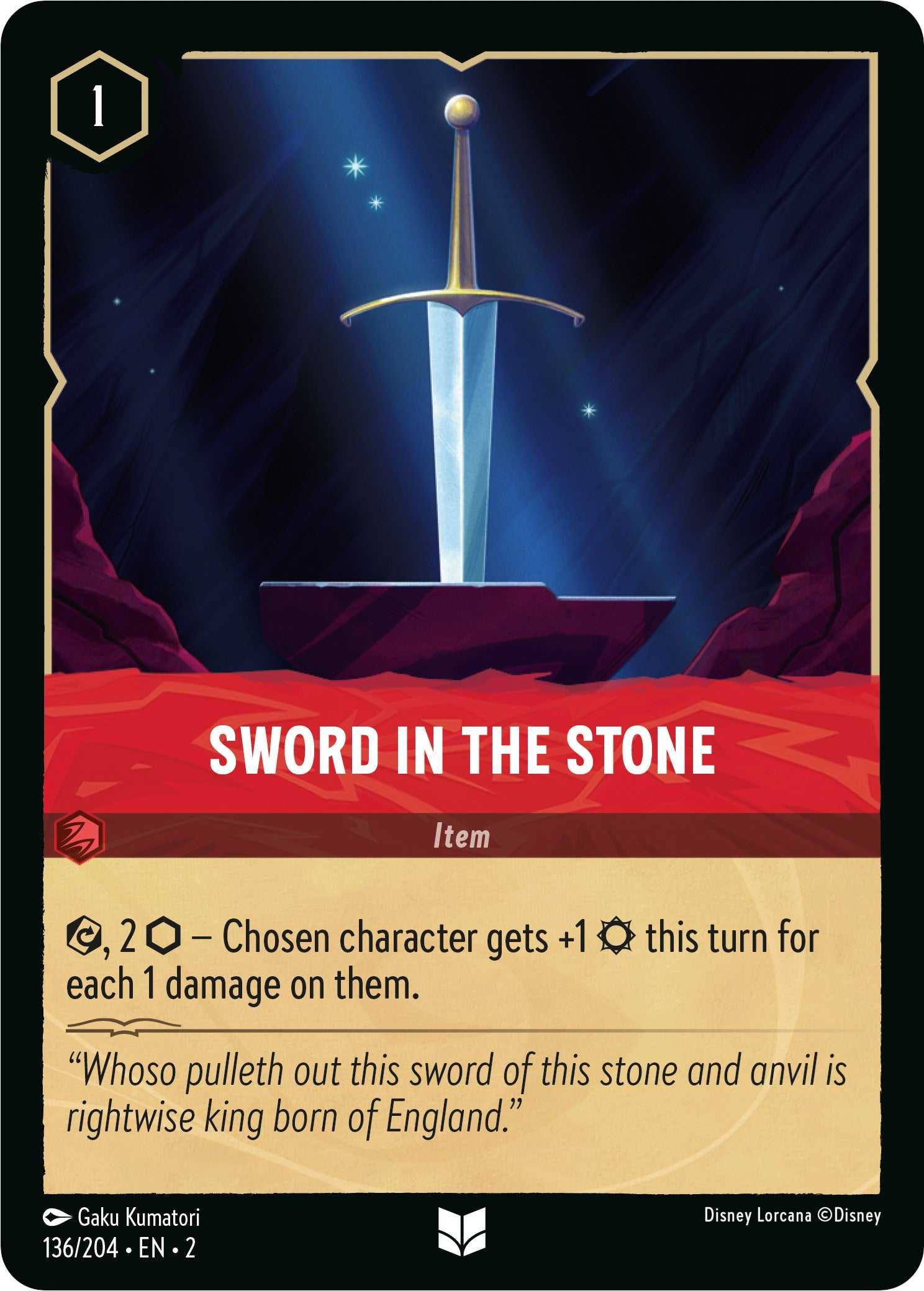 Sword in the Stone (136/204) [Rise of the Floodborn] | Arkham Games and Comics