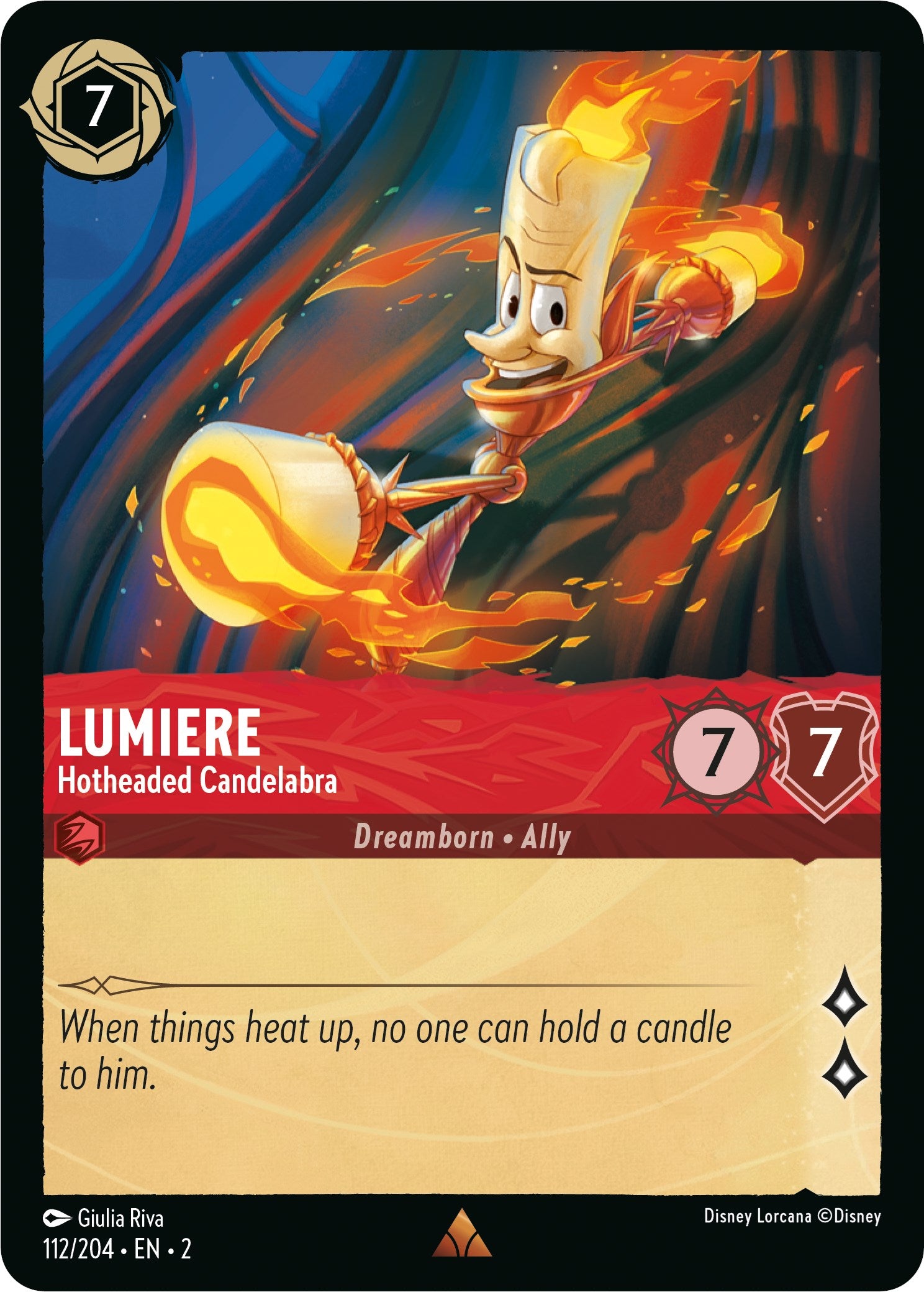 Lumiere - Hotheaded Candelabra (112/204) [Rise of the Floodborn] | Arkham Games and Comics