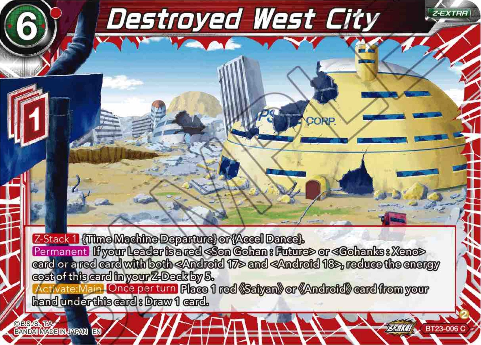 Destroyed West City (BT23-006) [Perfect Combination] | Arkham Games and Comics