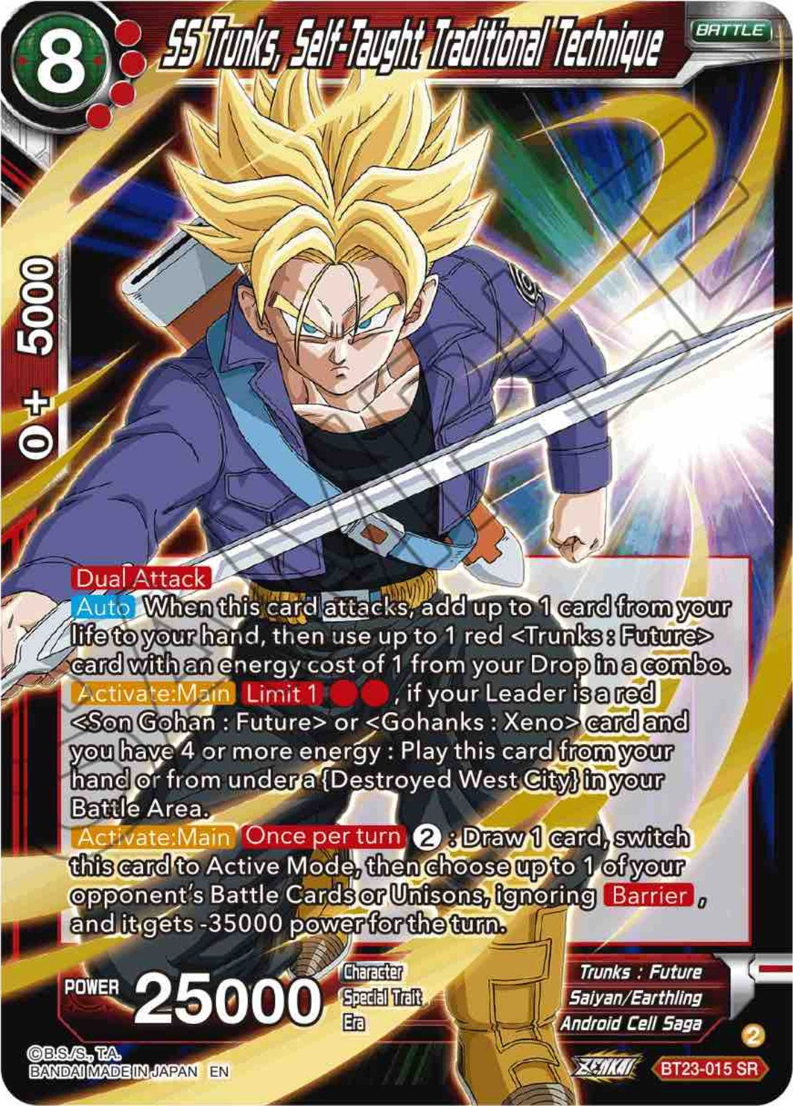 SS Trunks, Self-Taught Traditional Technique (BT23-015) [Perfect Combination] | Arkham Games and Comics