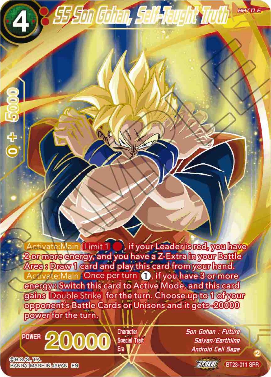 SS Son Gohan, Self-Taught Truth (SPR) (BT23-011) [Perfect Combination] | Arkham Games and Comics