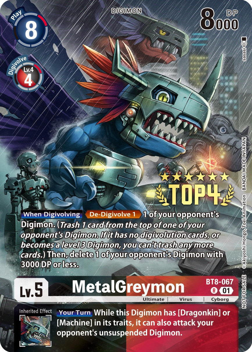 MetalGreymon [BT8-067] (Digimon 3-On-3 November 2023 Top 4) [New Awakening] | Arkham Games and Comics