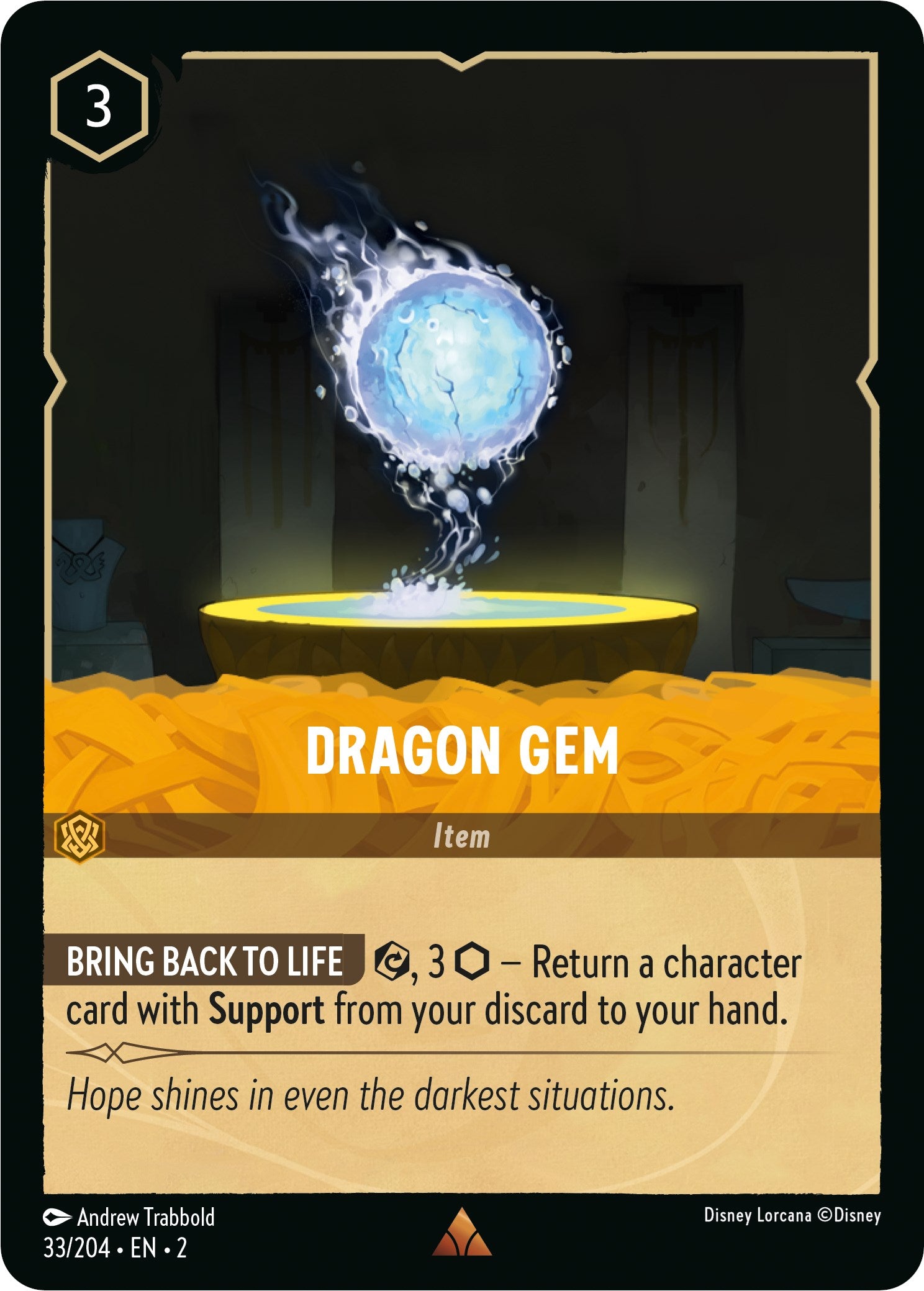 Dragon Gem (33/204) [Rise of the Floodborn] | Arkham Games and Comics