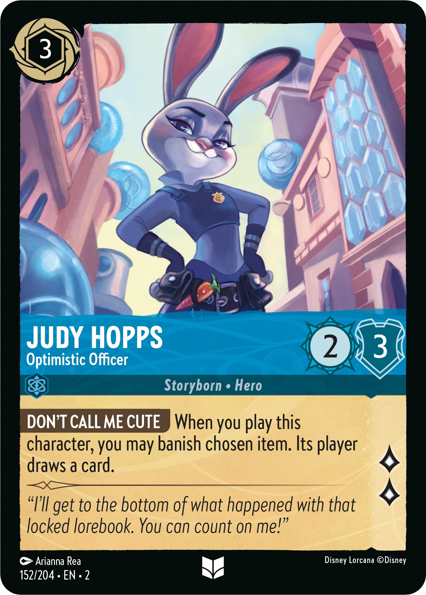 Judy Hopps - Optimistic Officer (152/204) [Rise of the Floodborn] | Arkham Games and Comics