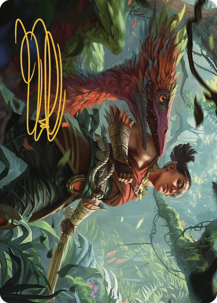 Wayta, Trainer Prodigy Art Card (Gold-Stamped Signature) [The Lost Caverns of Ixalan Art Series] | Arkham Games and Comics