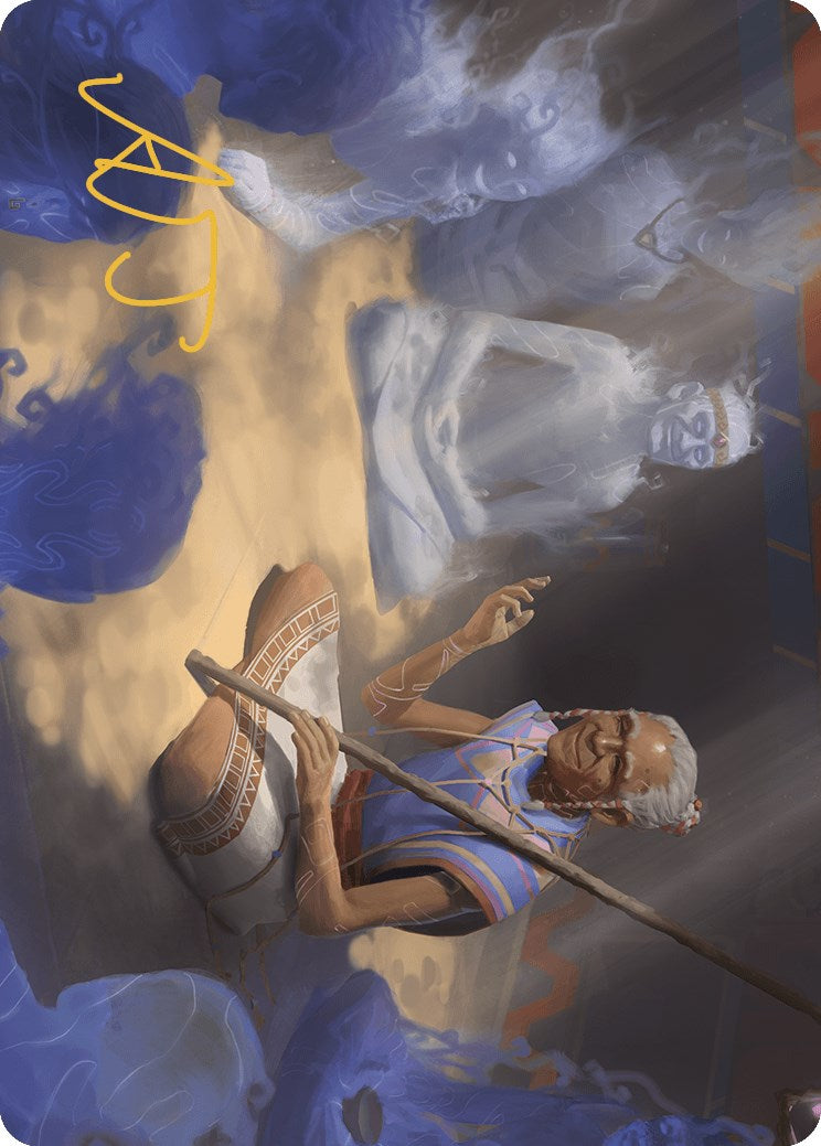 Ancestral Reminiscence Art Card (Gold-Stamped Signature) [The Lost Caverns of Ixalan Art Series] | Arkham Games and Comics
