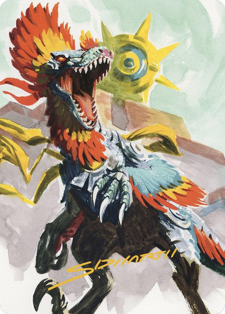 Pantlaza, Sun-Favored Art Card (Gold-Stamped Signature) [The Lost Caverns of Ixalan Art Series] | Arkham Games and Comics
