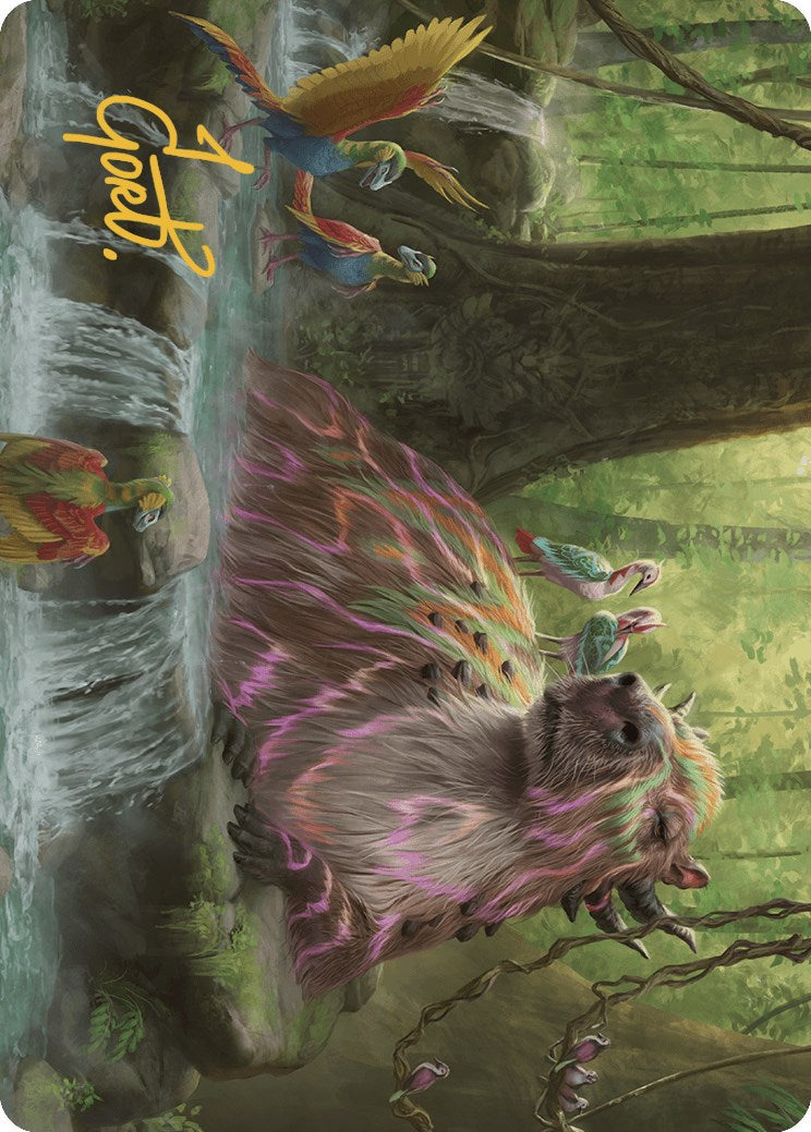 Basking Capybara Art Card (Gold-Stamped Signature) [The Lost Caverns of Ixalan Art Series] | Arkham Games and Comics