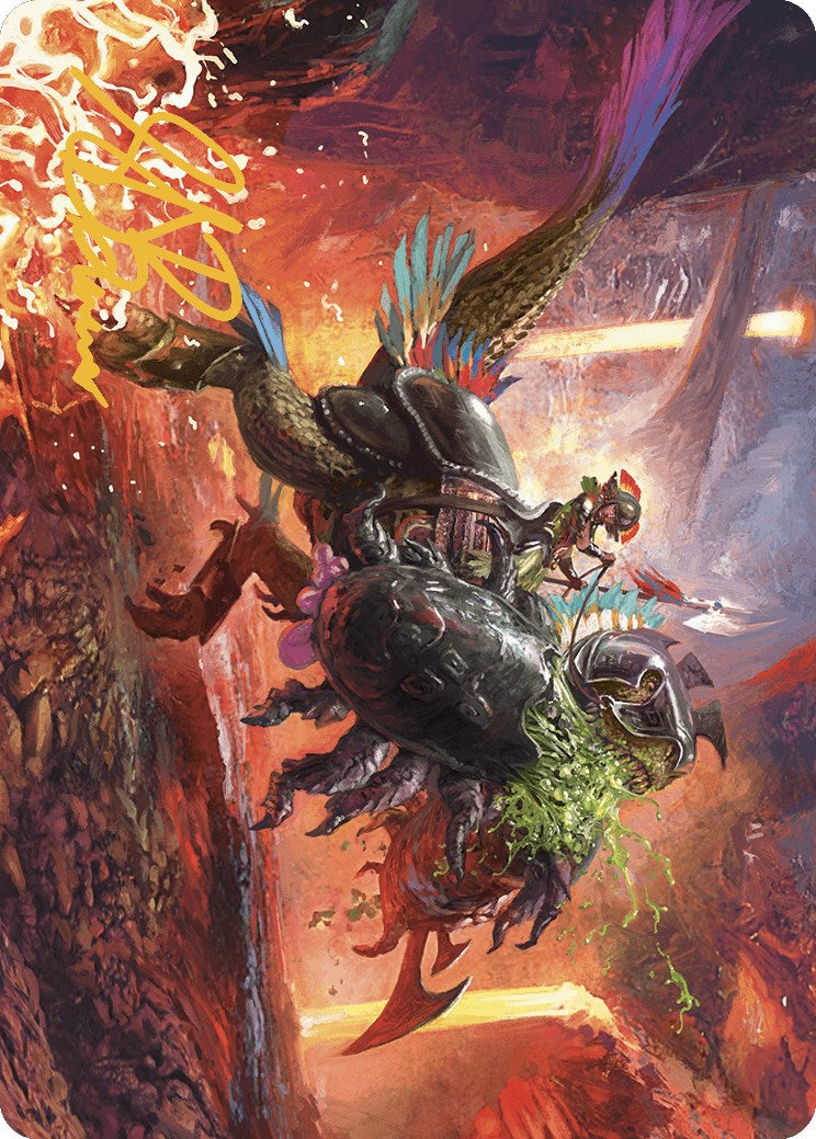 Triumphant Chomp Art Card (Gold-Stamped Signature) [The Lost Caverns of Ixalan Art Series] | Arkham Games and Comics
