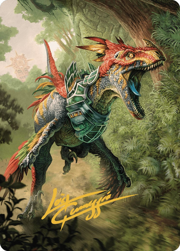 Dinosaur Token Art Card (Gold-Stamped Signature) [The Lost Caverns of Ixalan Art Series] | Arkham Games and Comics