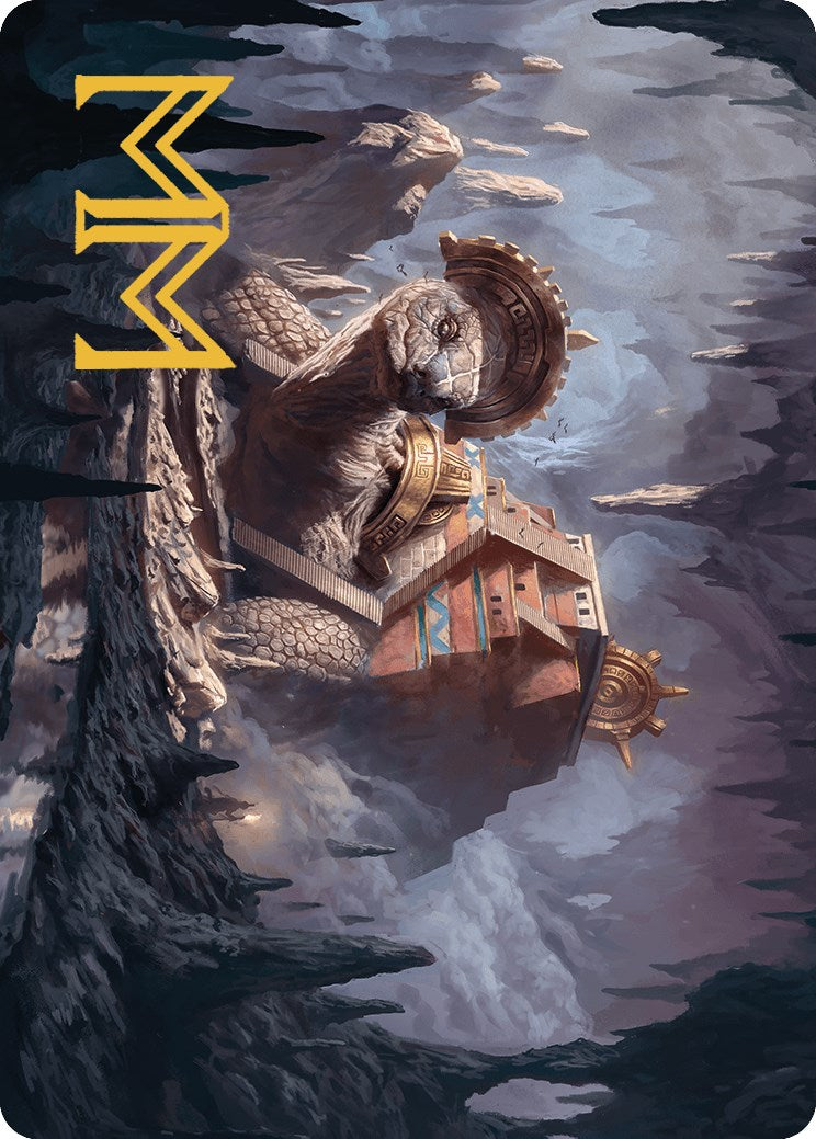 Bedrock Tortoise Art Card (Gold-Stamped Signature) [The Lost Caverns of Ixalan Art Series] | Arkham Games and Comics