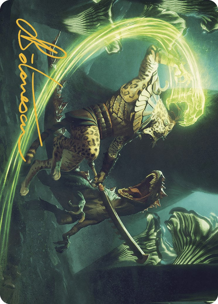 Contest of Claws Art Card (Gold-Stamped Signature) [The Lost Caverns of Ixalan Art Series] | Arkham Games and Comics