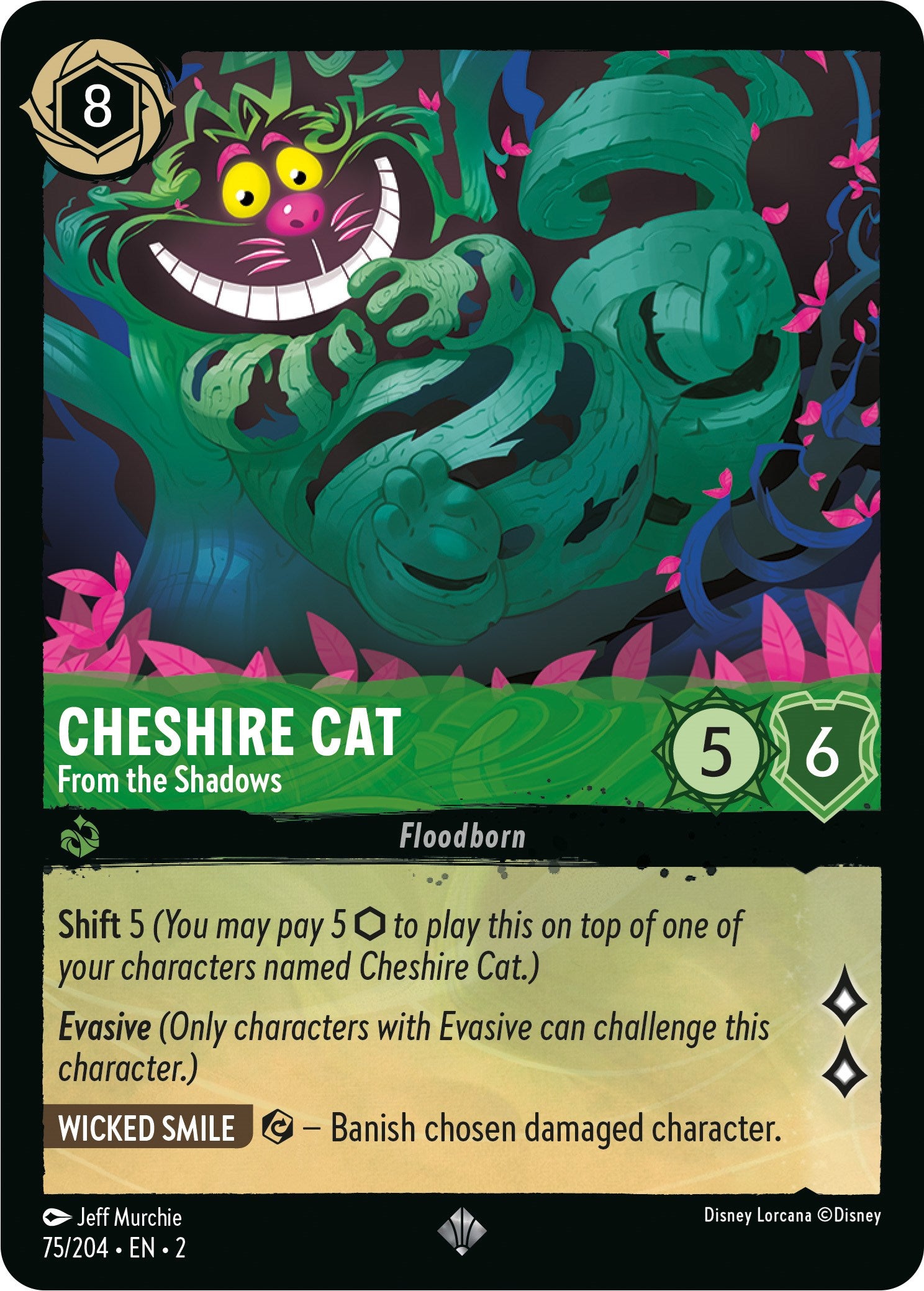 Cheshire Cat - From the Shadows (75/204) [Rise of the Floodborn] | Arkham Games and Comics