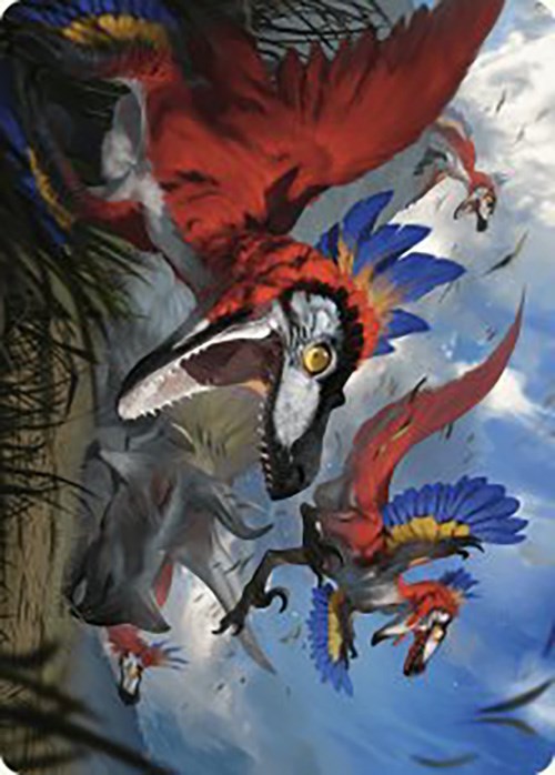 Wrathful Raptors Art Card [The Lost Caverns of Ixalan Art Series] | Arkham Games and Comics