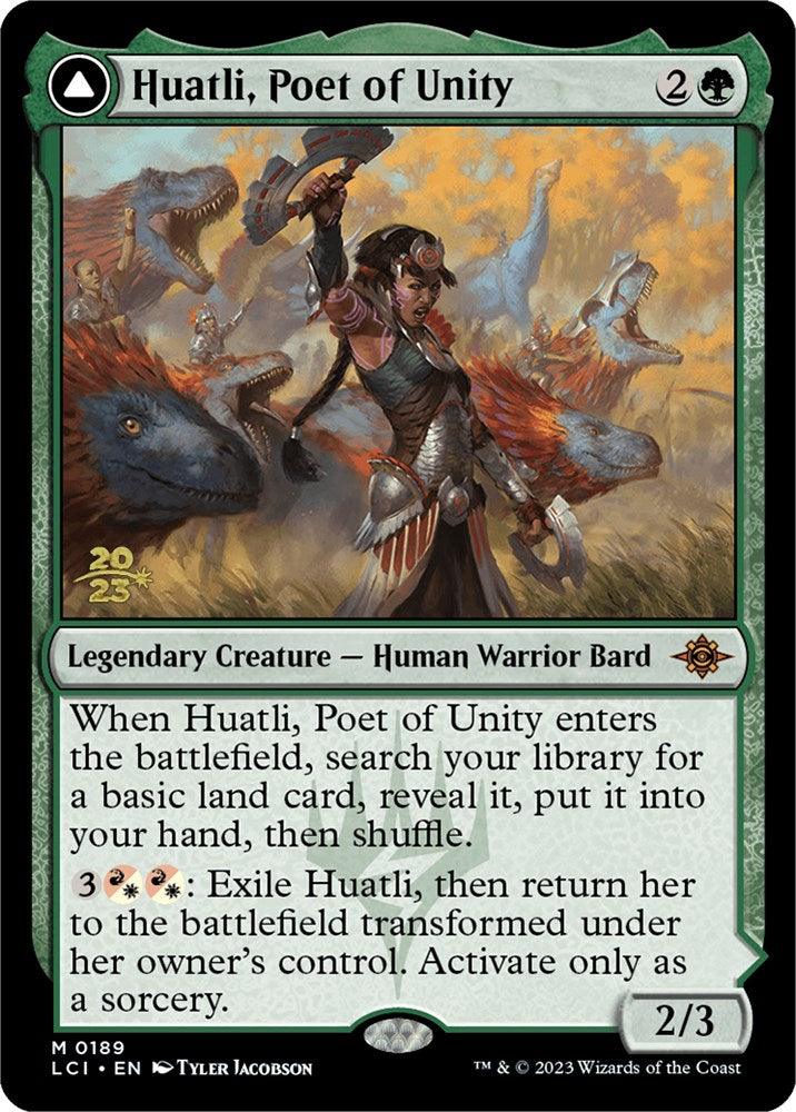 Huatli, Poet of Unity // Roar of the Fifth People [The Lost Caverns of Ixalan Prerelease Cards] | Arkham Games and Comics