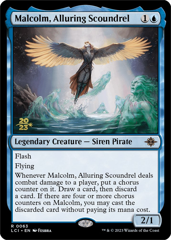 Malcolm, Alluring Scoundrel [The Lost Caverns of Ixalan Prerelease Cards] | Arkham Games and Comics