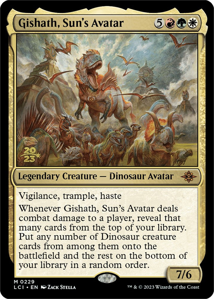 Gishath, Sun's Avatar (LCI) [The Lost Caverns of Ixalan Prerelease Cards] | Arkham Games and Comics