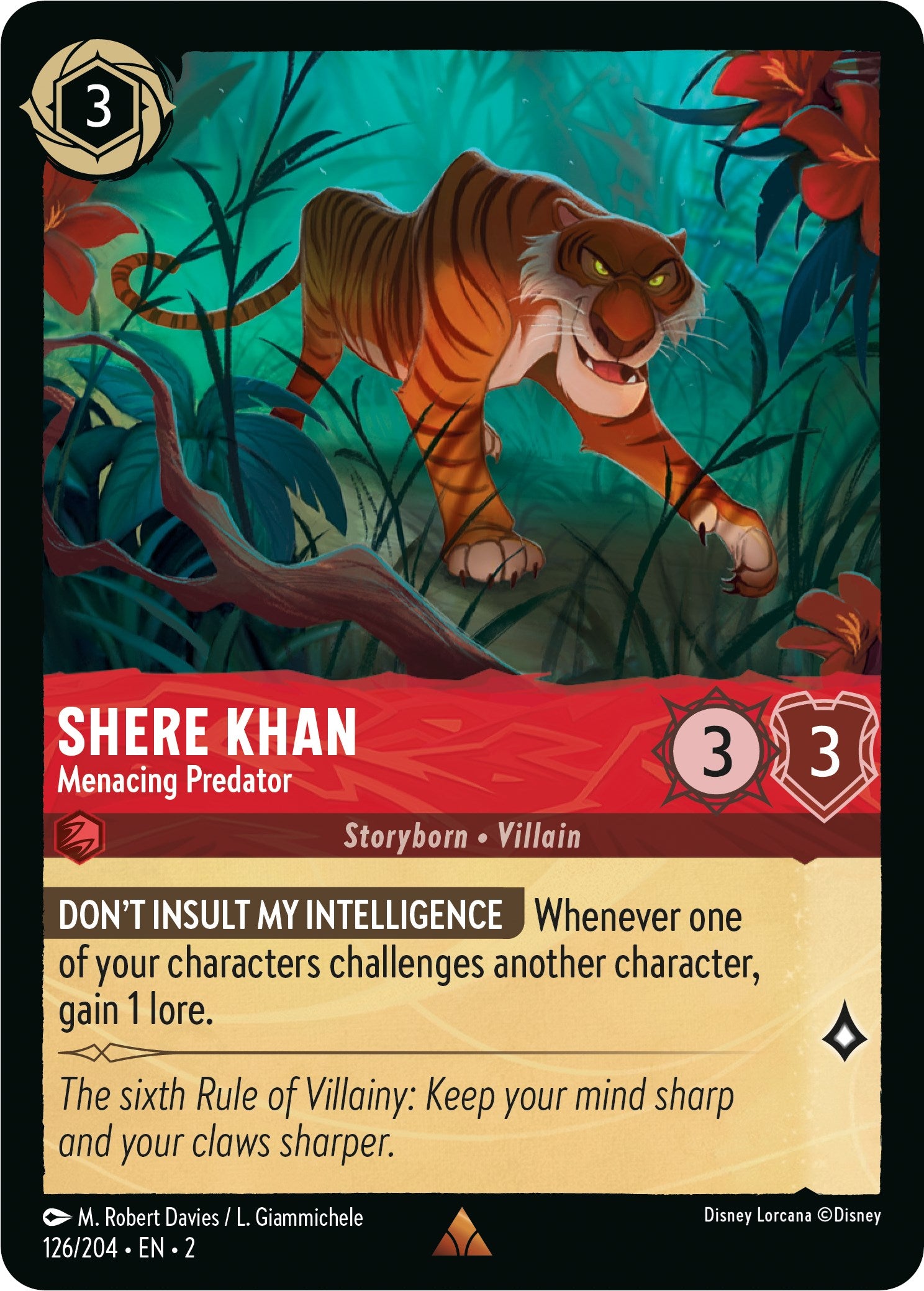 Shere Khan - Menacing Predator (126/204) [Rise of the Floodborn] | Arkham Games and Comics