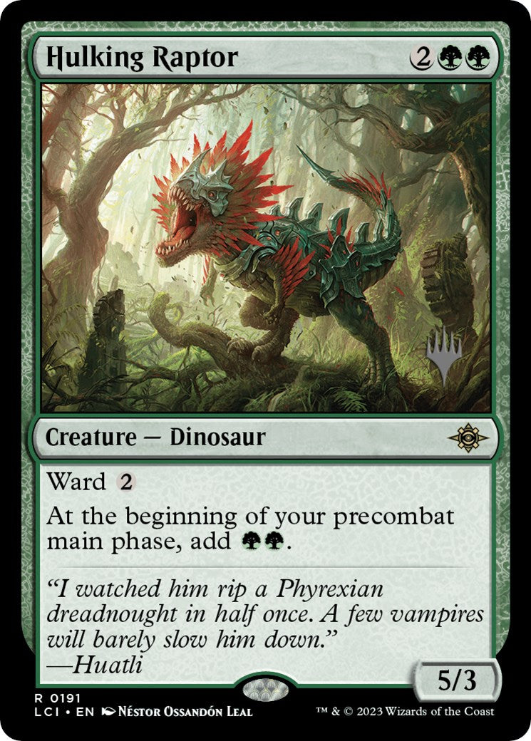 Hulking Raptor (Promo Pack) [The Lost Caverns of Ixalan Promos] | Arkham Games and Comics