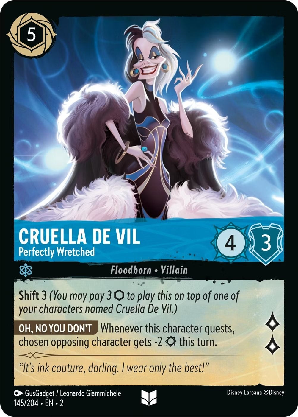 Cruella De Vil - Perfectly Wretched (145/204) [Rise of the Floodborn] | Arkham Games and Comics